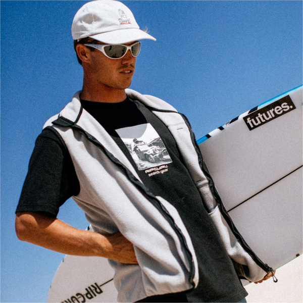 2026 Rip Curl Mens Search Polar Fleece Vest 09YMFL - Stone
